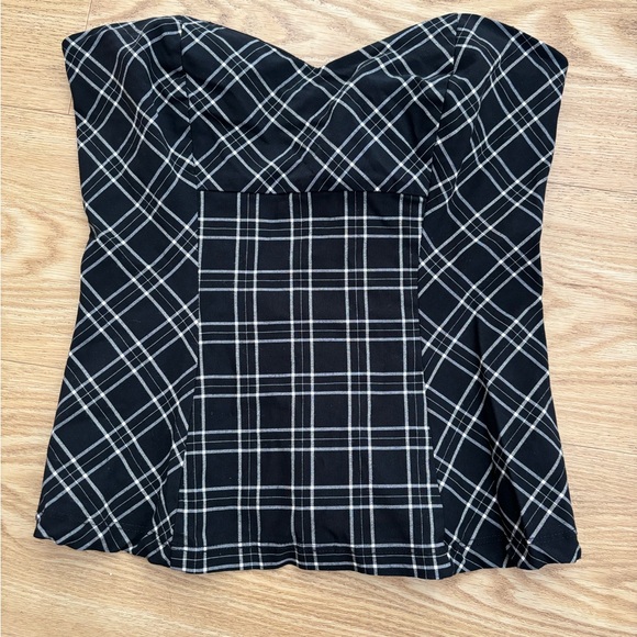 Vintage Le Chateau Plaid Medium women sleeveless top Y2K Dark Academia Feminine - Picture 2 of 8